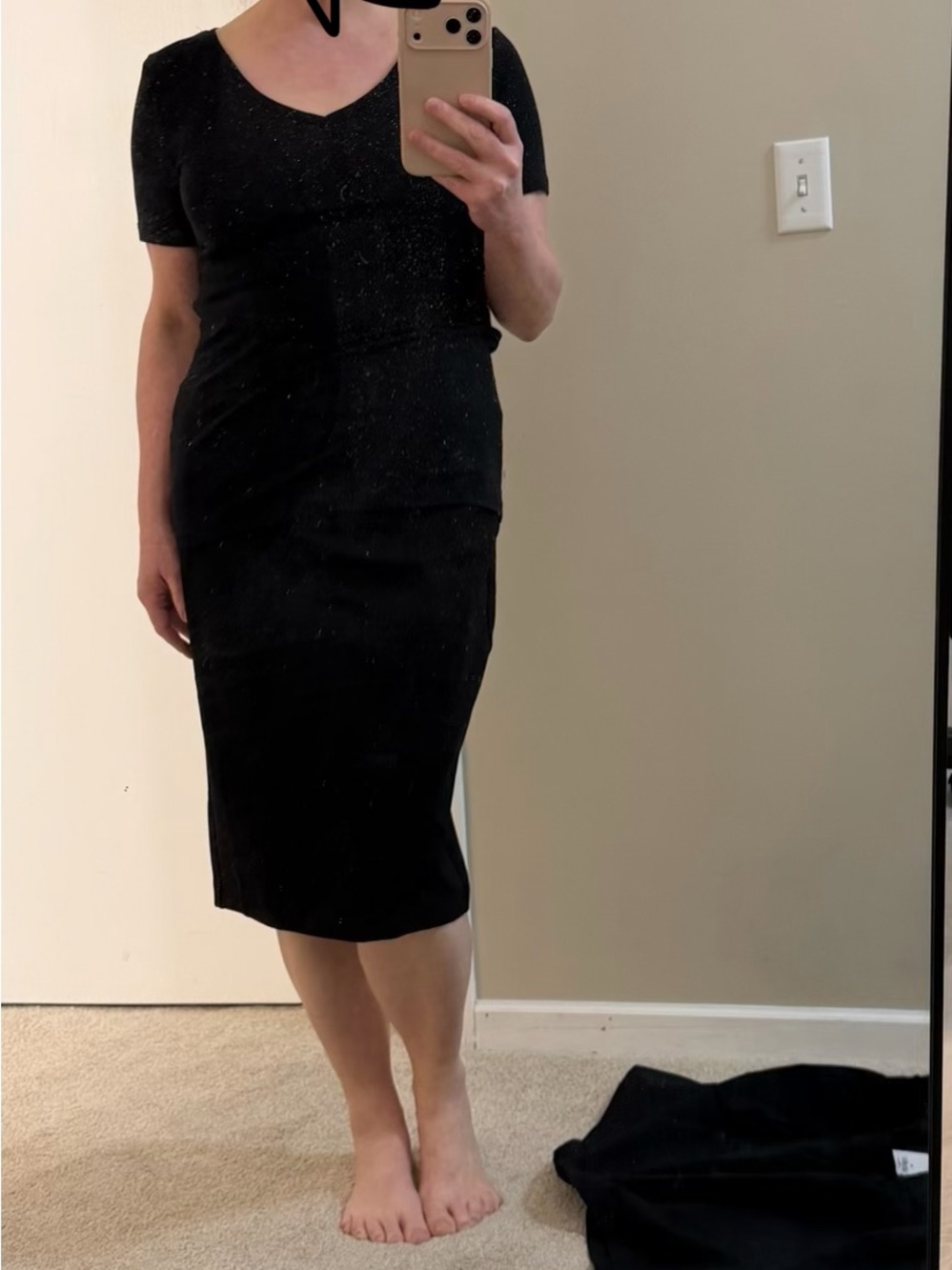 INC International Concepts Black Ponte Pencil Skirt